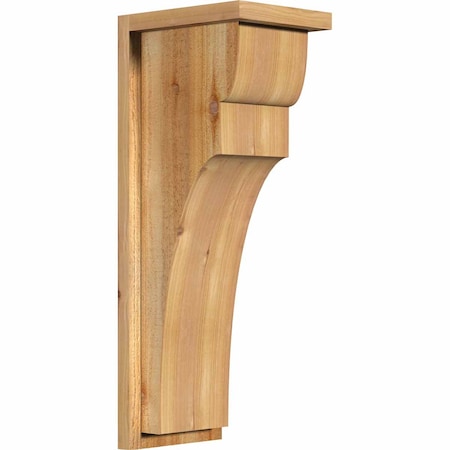 Ekena Millwork Yorktown Rough Sawn Corbel w/Backplate, Western Red Cedar, 8"W x 10"D x 26"H COR08X10X26YOR01RWR